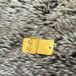 MCM Vintage Rectangular Gold Toned Belt Buckle